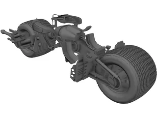 Batman The Dark Knight Batpod Motorcycle 3D Model