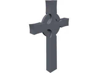 Scottish Celtic Cross 3D Model