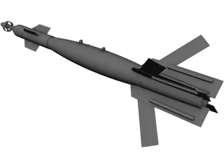 GBU-12 500lb Laser Guided Missile 3D Model