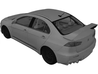 Mitsubishi Lancer Evolution X 3D Model