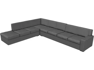 Round Exterior Sofa 3D Model