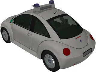 Volkswagen Beetle Police 3D Model