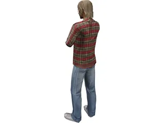 Male Teen 3D Model