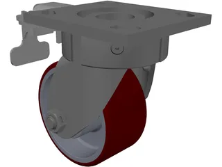 Caster Wheel 700 kg 3D Model