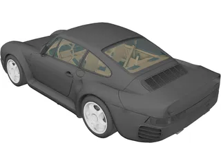 Porsche 959 (1987) 3D Model