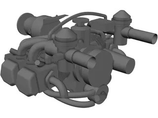 Rotax 912 Engine 3D Model