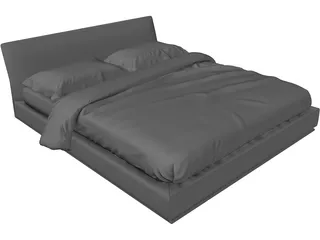 Bed with Sailor Trim 3D Model