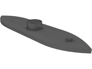 US Ironclad Monitor 3D Model