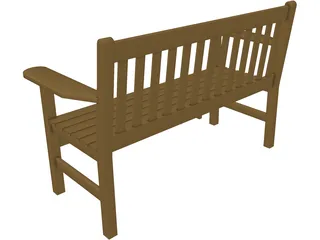 Bench Wooden 3D Model