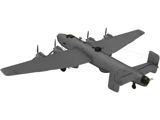 Handley Page Halifax B.III 3D Model