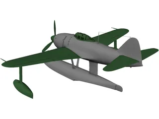 Kawanishi N1K Kyofu 3D Model