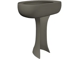 Pedestal Sink 3D Model