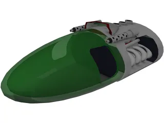 Futuristic Air Car 3D Model