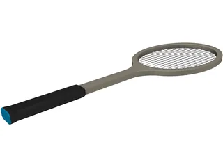 Tennis Racket Vintage 3D Model