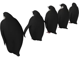 Penguins 3D Model