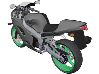 Kawasaki ZX9 3D Model