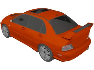 Mitsubishi Lancer Evolution VIII (2003) 3D Model