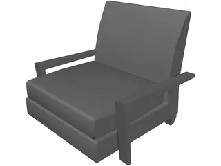 Chair with Arms 3D Model