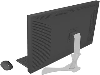 Monitor, Keyboard and Mouse 3D Model