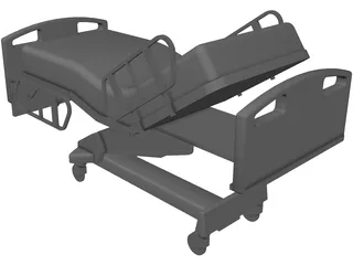 Bed Hospital Incline 3D Model