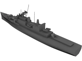 Oslo Class Frigate 3D Model