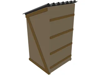 Wild West Outhouse 3D Model