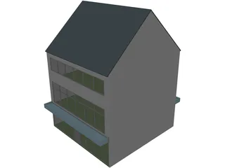 Shops Small Multi-Level 3D Model