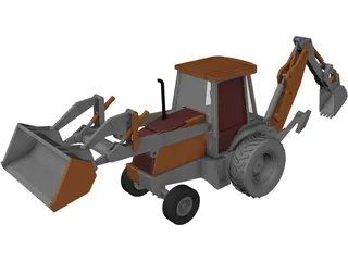 Loader Backhoe 3D Model