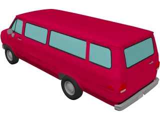 Dodge B350 Maxiwagon (1989) 3D Model