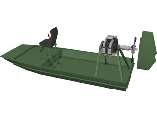 Swamp Boat 3D Model