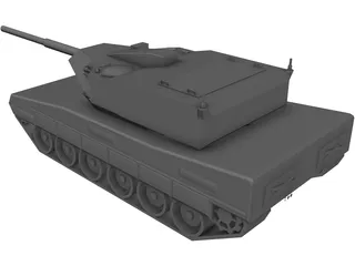 Future Light Tank Fictional Design 3D Model