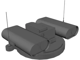 HOT Anti Tank Missile Turret 3D Model