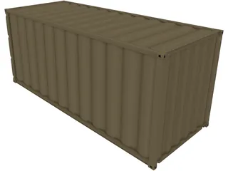 Container 20ft Shipping 3D Model
