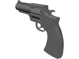 Police Model .38 Special Revolver Pistol 3D Model