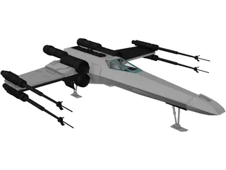 Star Wars Rebel X-Wing Fighter 3D Model