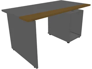 Black Desk 3D Model