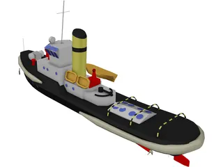 Small Boat 3D Model