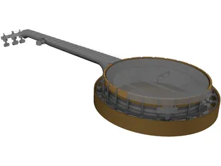 Banjo Gibson Style 3D Model