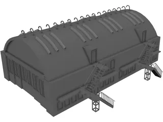 Aircraft Shelter 3D Model