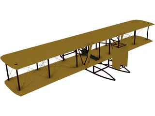 Wright Brothers Plane 3D Model