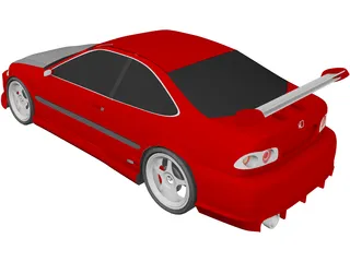 Honda Civic Coupe [Tuned] 3D Model