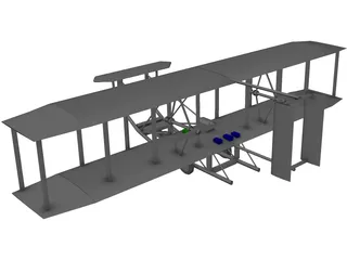 Wrights Aircraft 3D Model