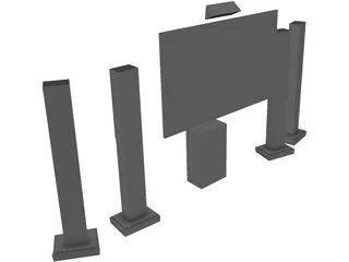 Plasma TV 3D Model