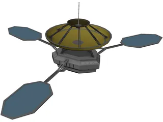 Deep Space Probe 3D Model