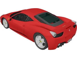 Ferrari 458 Italia F142 (2010) 3D Model