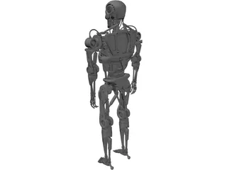 Terminator T-600 Robot 3D Model