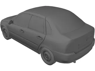 Lada Kalina 1.6 3D Model