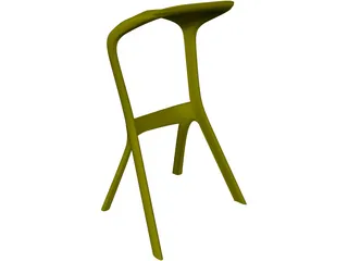 Kamura Bar Chair 3D Model