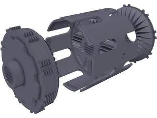 Self-Locking Differential 3D Model