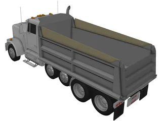 Western Star 5-axles Dump Truck 3D Model